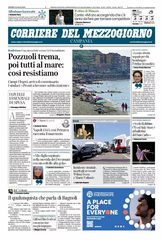 Prima-pagina-corriere del mezzogiorno-del-2024-07-19